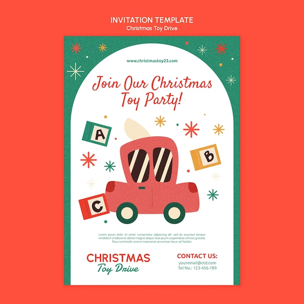 Free PSD christmas celebration invitation template