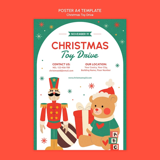 Free PSD christmas celebration poster template