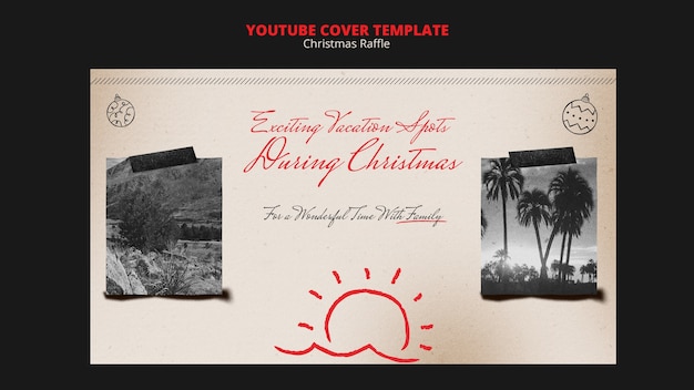 Free PSD christmas celebration youtube cover template