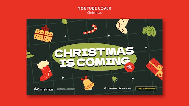 Free PSD christmas celebration youtube cover