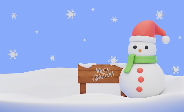 Free PSD christmas compositions with snowman