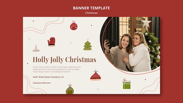 Christmas concept banner template