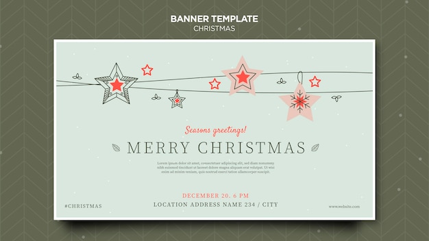 Free PSD christmas concept banner template