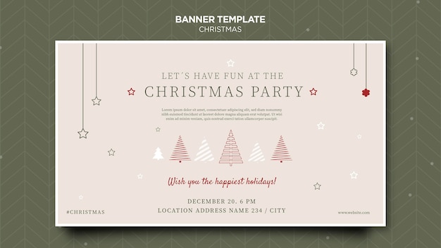 Free PSD christmas concept banner template