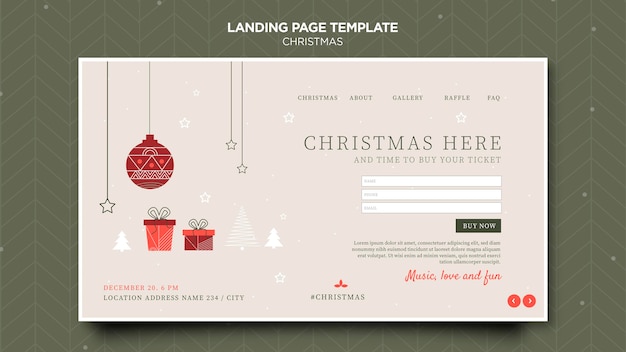 Christmas concept landing page template