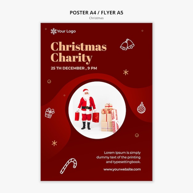 Christmas concept poster template