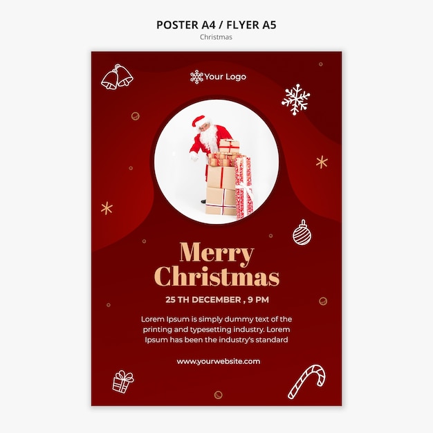 Christmas concept poster template