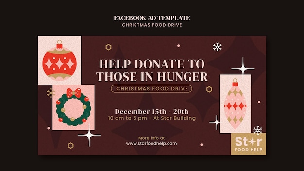 Christmas food drive template design