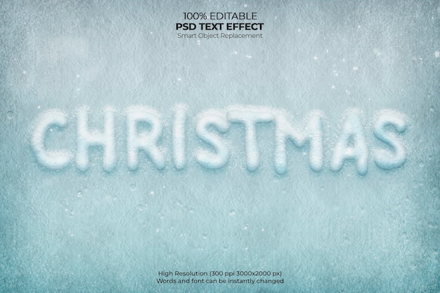 Christmas frost text effect