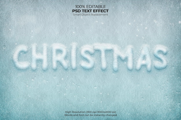 Christmas Frost Text Effect