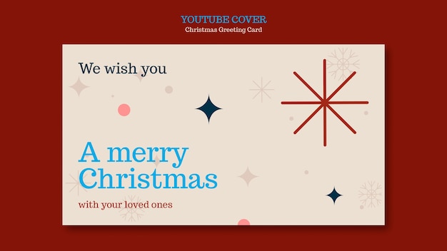 Free PSD christmas greeting card youtube cover