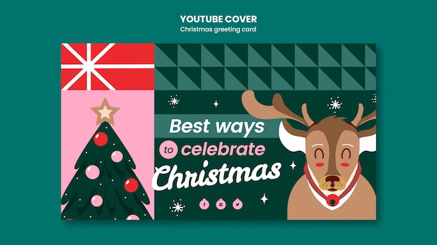 Free PSD christmas greeting card youtube cover