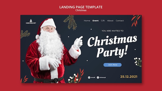 Christmas party landing page