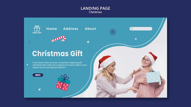 Christmas sale landing page template