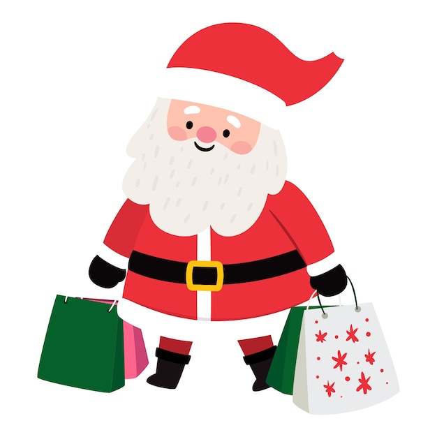 Free PSD christmas santa illustration