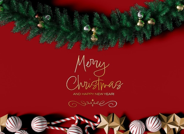 Free PSD christmas scene text mockup