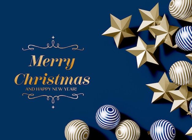 Free PSD christmas scene text mockup