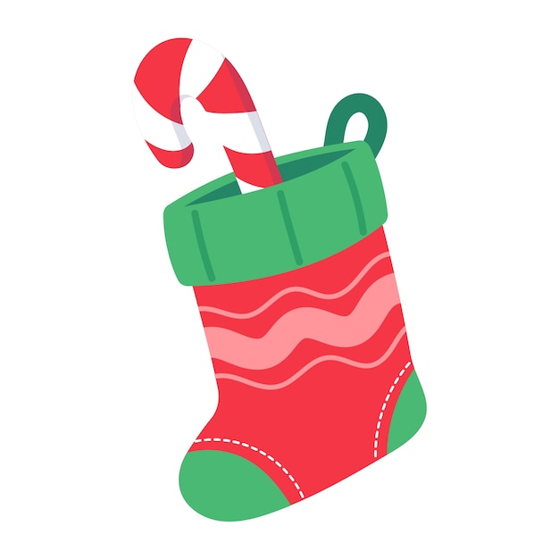 Free PSD christmas sock illustration