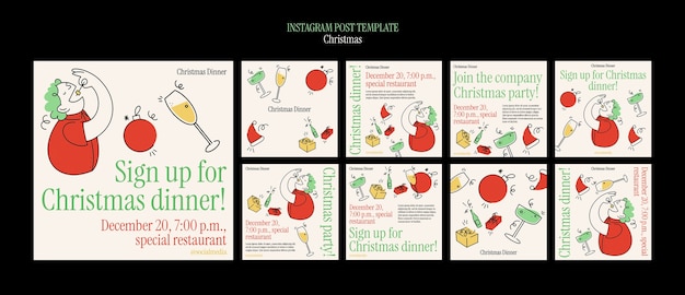 Free PSD christmas  template design