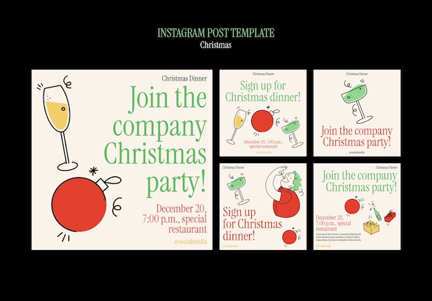 Free PSD christmas  template design