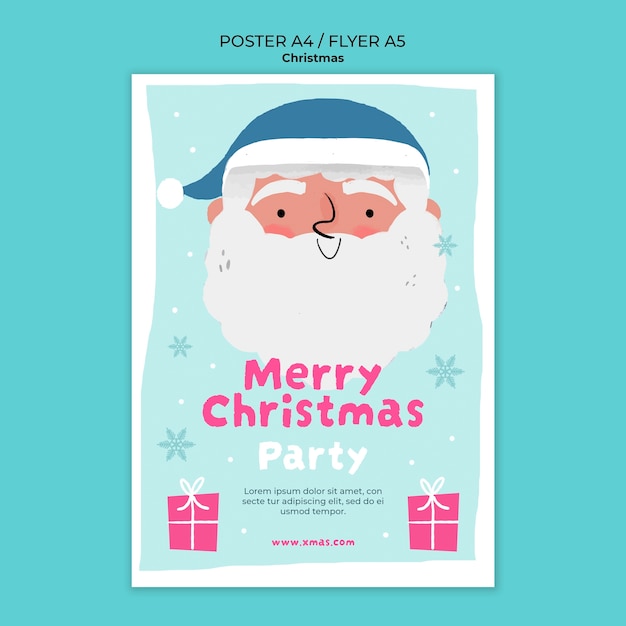 Free PSD christmas template design