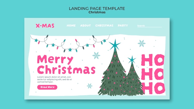 Free PSD christmas template design