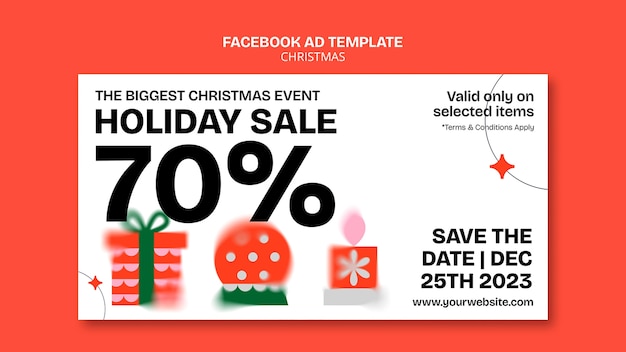 Free PSD christmas template design