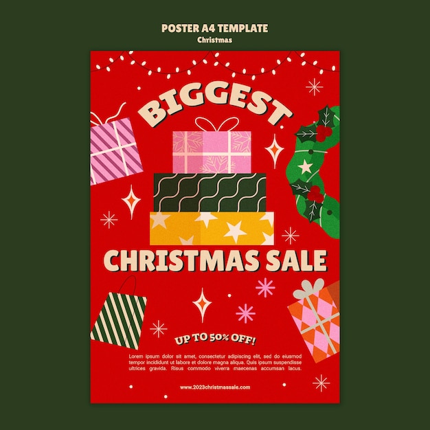 Free PSD christmas template design