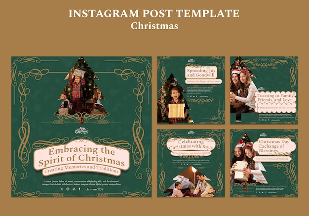 Free PSD christmas template design