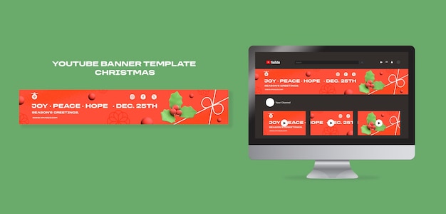 Free PSD christmas template design