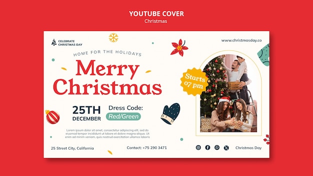 Free PSD christmas template design