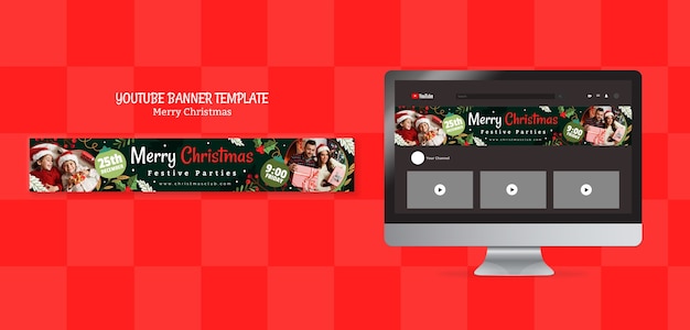 Free PSD christmas template design