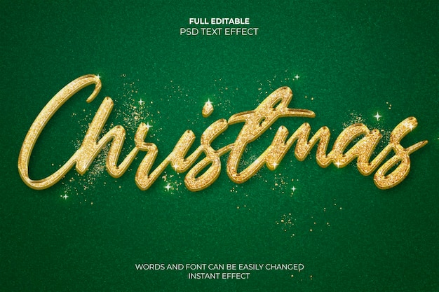 Christmas text effect