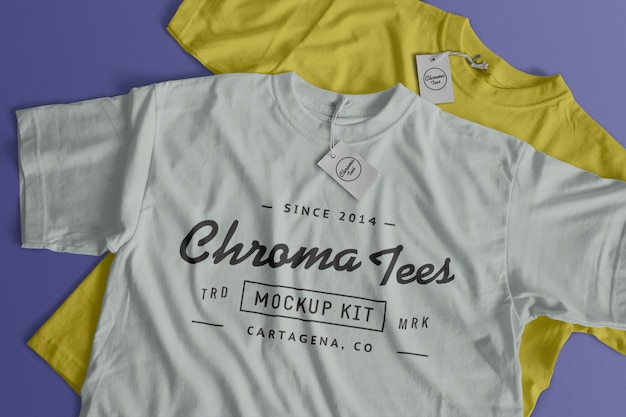 Free PSD chromatees tshirt mockup 