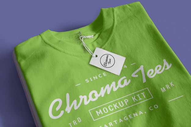 Free PSD chromatees tshirt mockup