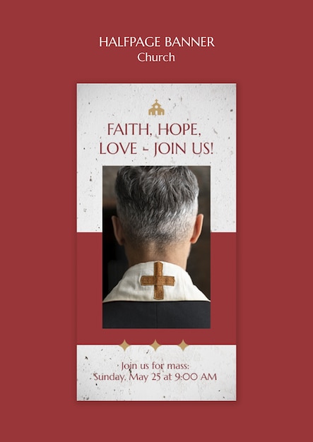 Church service  banner template