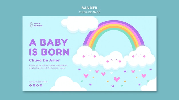 Chuva de amor banner template