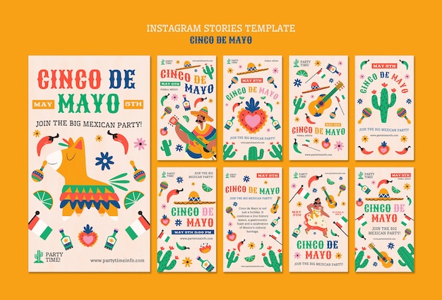 Free PSD cinco de mayo template design