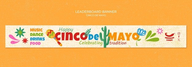 Free PSD cinco de mayo template design