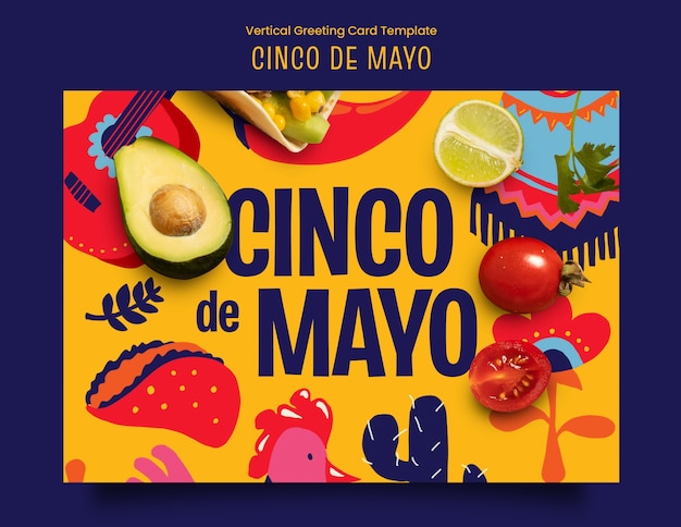 Free PSD cinco de mayo template design