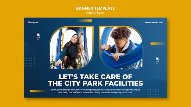 City park banner template