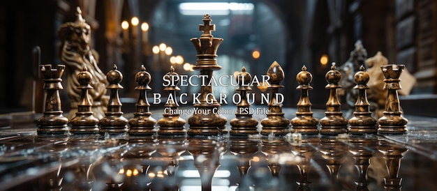 Free PSD classic chessboard setup