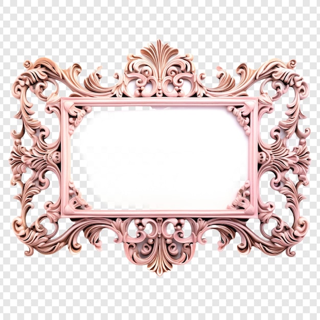 Free PSD classic frame skillfully carved isolated on transparent background