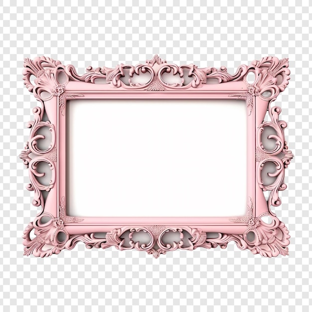 Free PSD classic frame skillfully carved isolated on transparent background