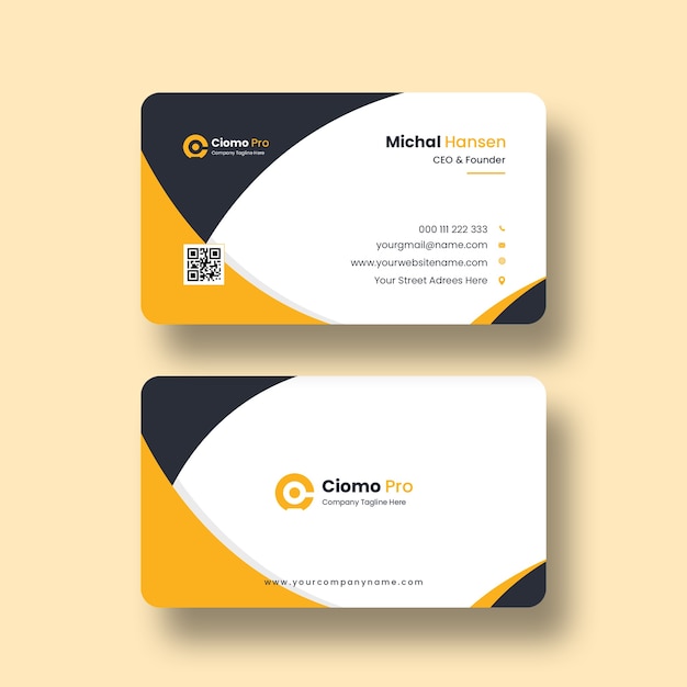 Clean business card template