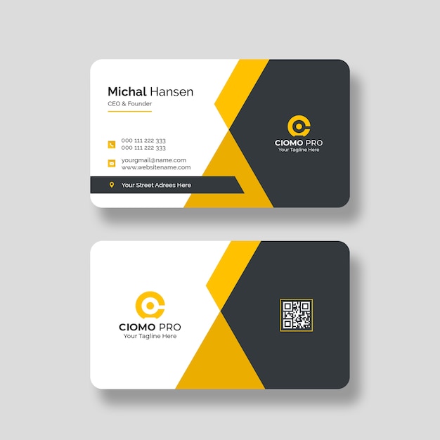 Clean business card template