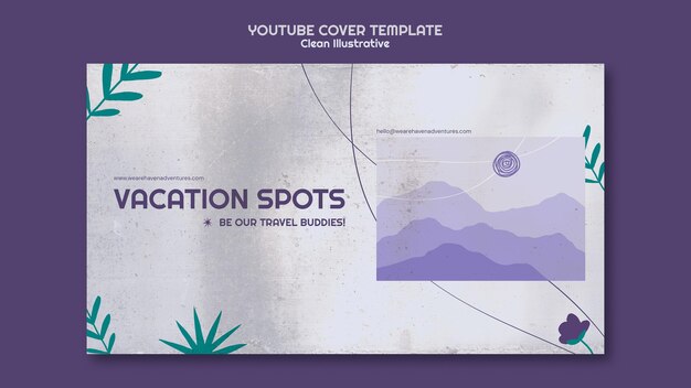 Clean illustrative youtube cover template