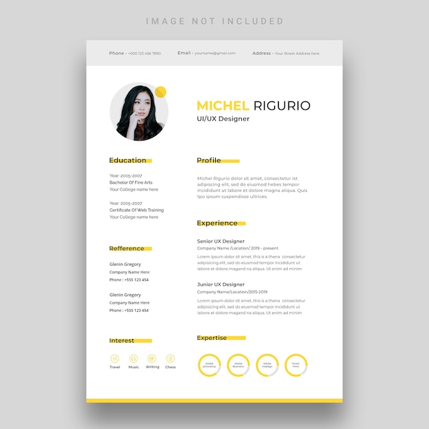 Clean and Modern resume or cv template