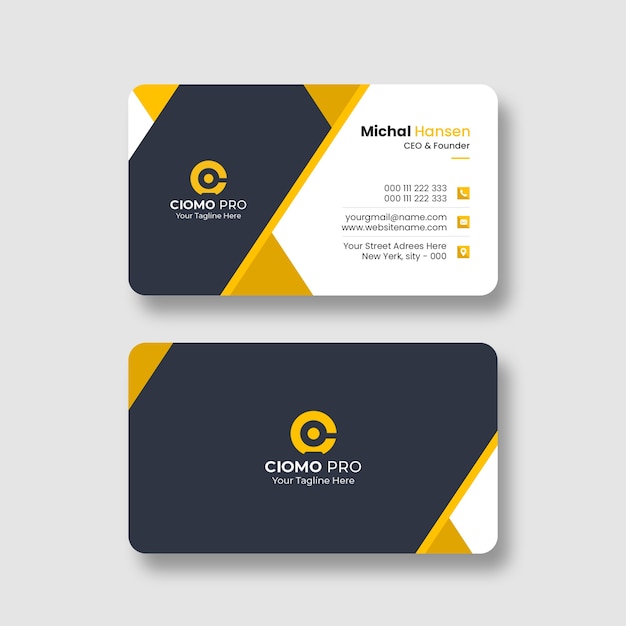 Free PSD clean professional business card template