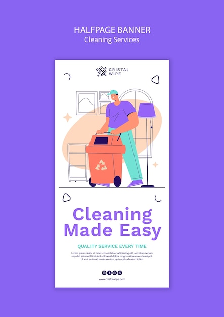 Free PSD cleaning services offer template